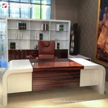 White semi circle office unique executive desk